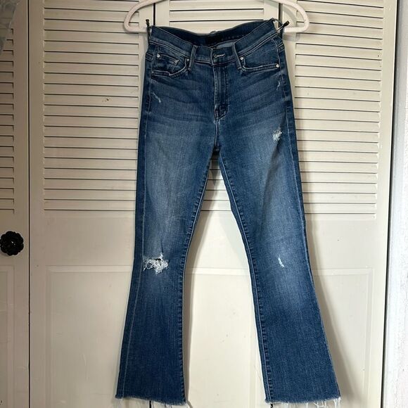 MOTHER Size 25 gypsy insider crop fray jeans - Picture 1 of 10